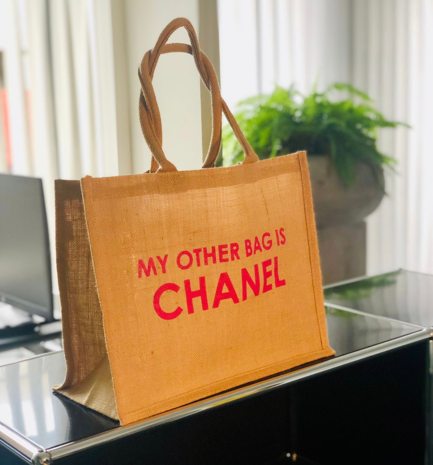 STATEMENT TOTE "MY OTHER BAG IS CHANEL PINK"