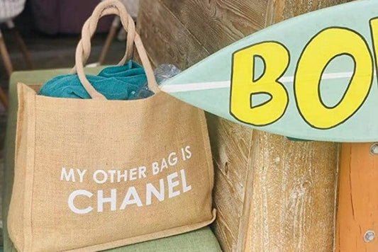 STATEMENT TOTE "MY OTHER BAG IS CHANEL WHITE"