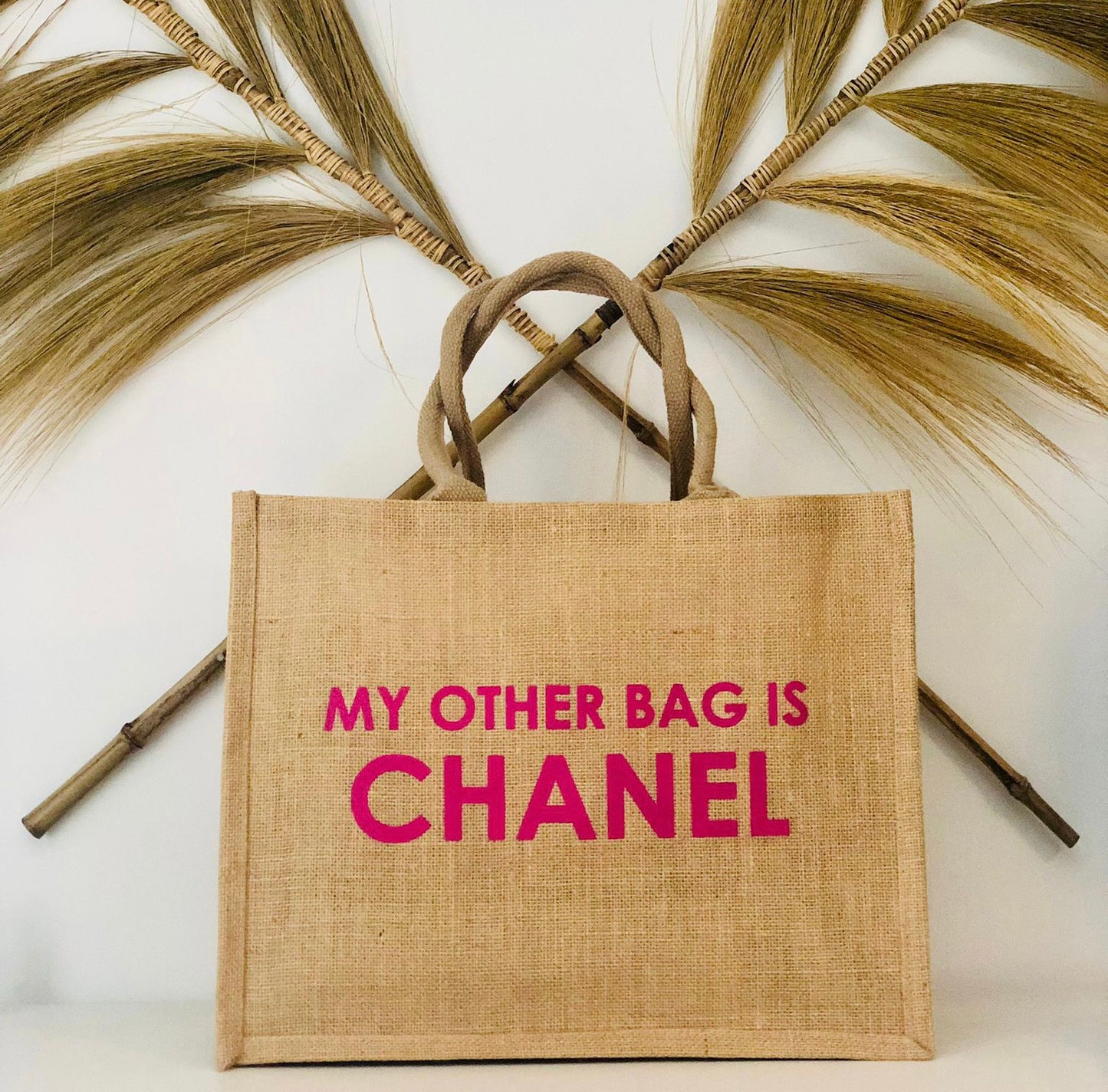 STATEMENT TOTE "MY OTHER BAG IS CHANEL PINK"